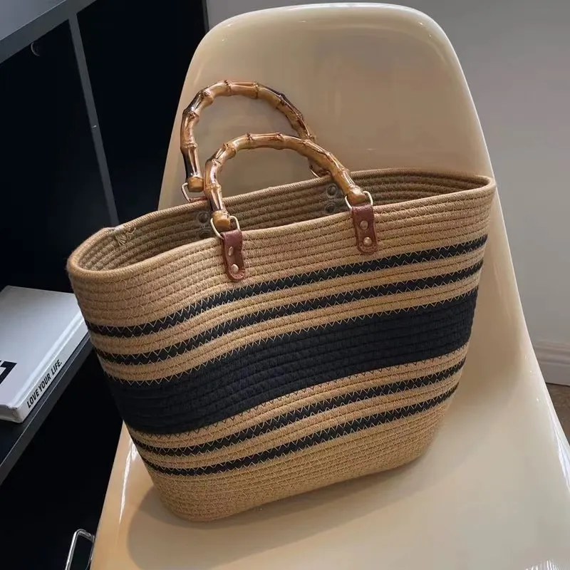 A01—Toth bag high-capacity new fashion cotton yarn woven bag