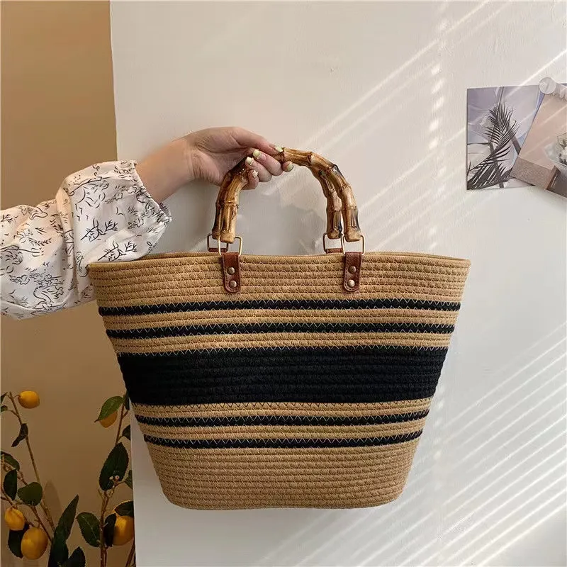 A01—Toth bag high-capacity new fashion cotton yarn woven bag