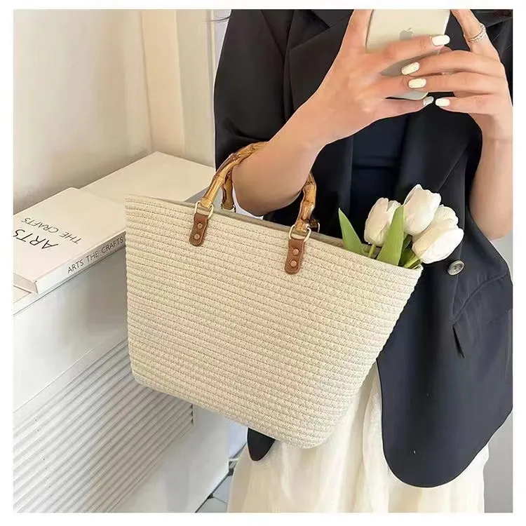 A01—Toth bag high-capacity new fashion cotton yarn woven bag