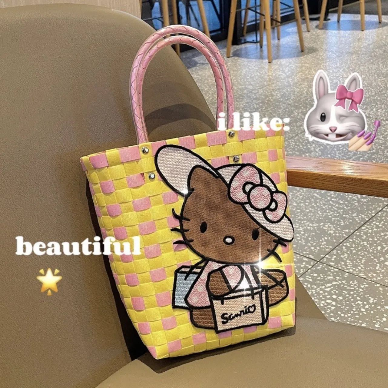 B02—Kitty knitting bag