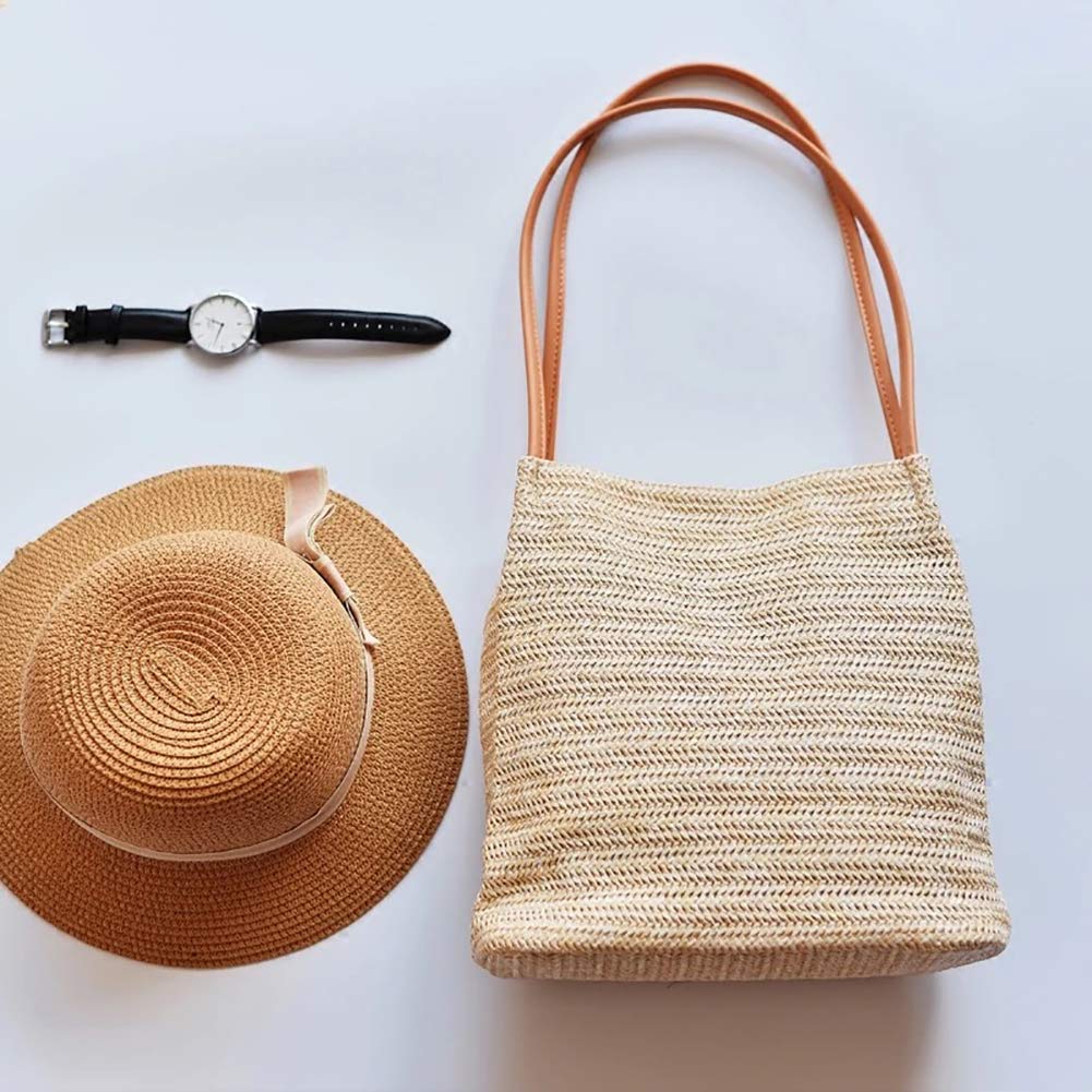 A07—Straw Beach Bag Buckets Totes Handbag Shoulder Bag Tote Bag Women Summer Handbag