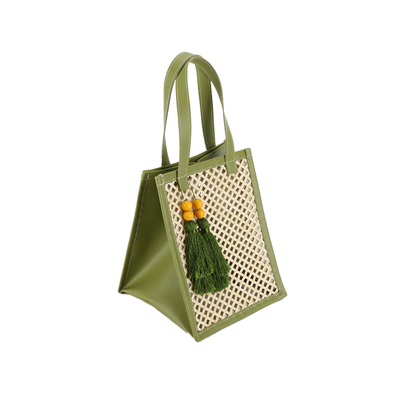 A03—Womens Bamboo Handbag Handmade Large Tote Bag