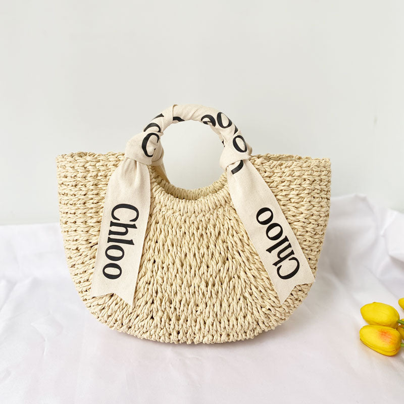 A04—Womens Large Straw Beach Tote Bag Hobo Summer Handwoven Bags Purse